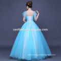 Ruffles Quinceanera Robes Robe de bal Robe de soirée bleue Robe de bal